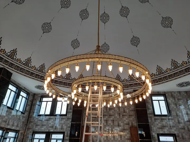 Çemberli cami avizesi uygulaması 40 – Medine Avize