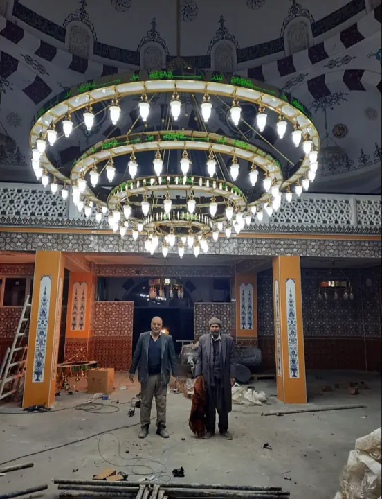 Çemberli cami avizesi uygulaması 05 – Medine Avize